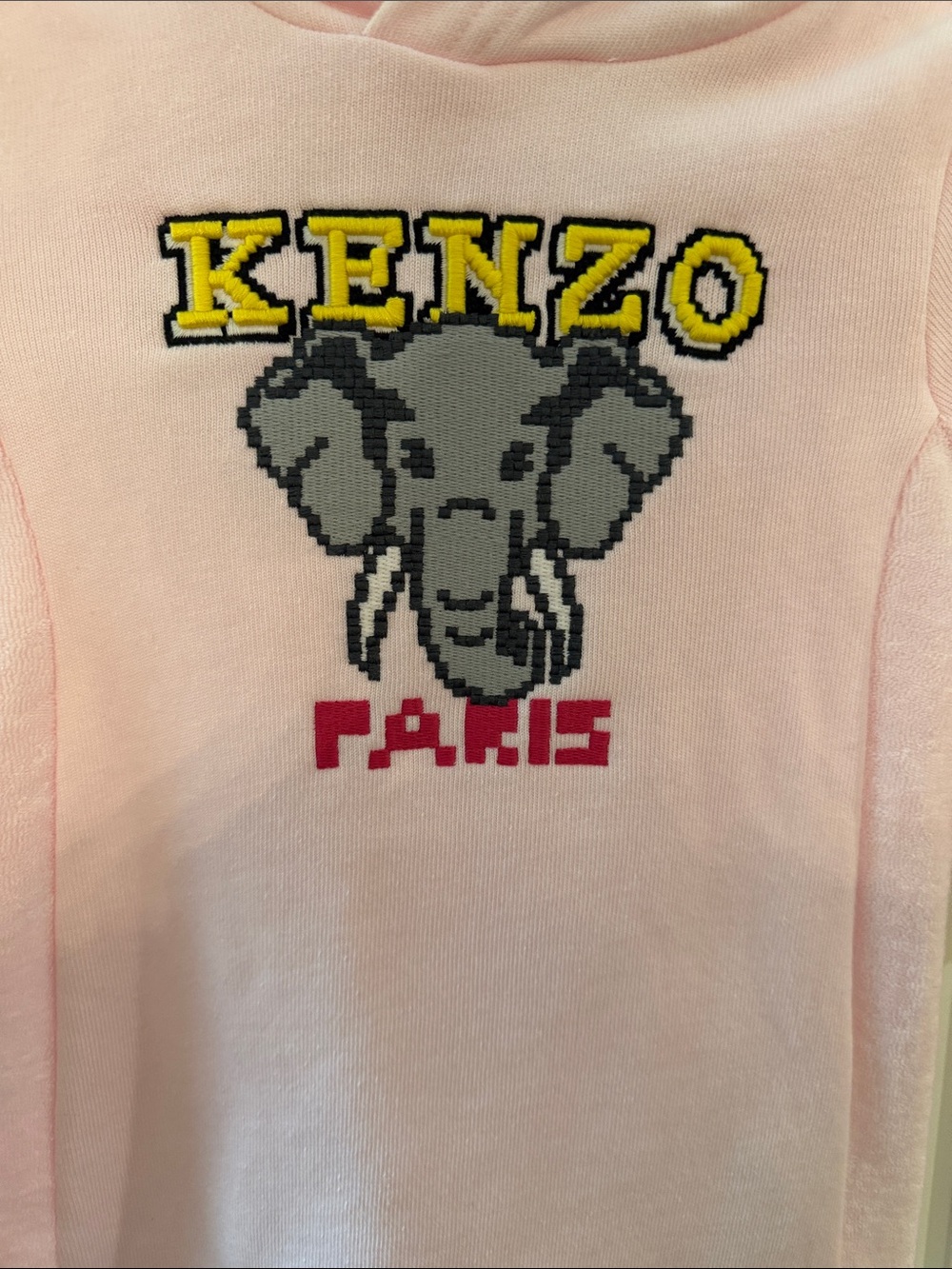 Kenzo Paris Elephant Hooded Dress-Size 2A/86-pale pink NWT - Picture 3 of 8